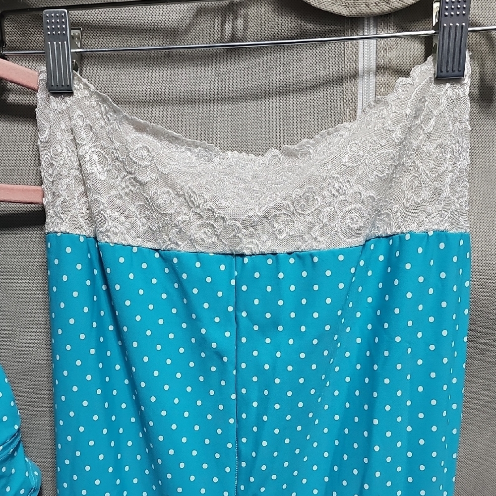 Vintage Blue with White Polka Dot Dancer Set - Picture 3 of 5